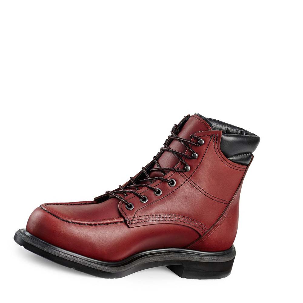 Red Wing SuperSole® 6-inch Soft Toe Men's Work Boots Burgundy | ZA 86TCE